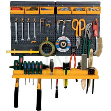 panneau A outils en plastique A tagA re perforA e porte-outils 65x39 cm
