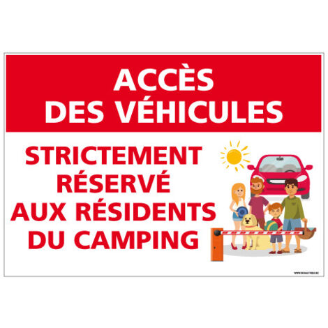 PANNEAU ACCES VEHICULES (H0313) - Adhésif - 210 x 150 mm