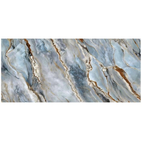 TRADE SHOP TRAESIO Panneau Adhésif Effet Marbre Perlé 120x300cm Murs D'écrans De Salles
