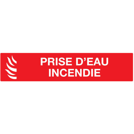 PANNEAU ADHESIF PRISE D'EAU INCENDIE 330X75MM TALIAPLAST - 725113
