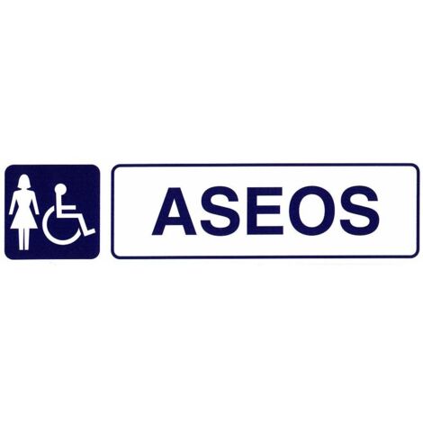 Panneau Adhésif Toilettes Handicapés+femmes 250x63 mm.