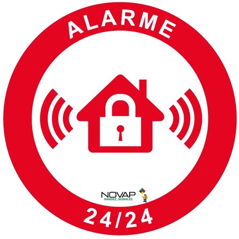 Panneau Alarme 24/24 - Rigide Ø80mm - 4021683