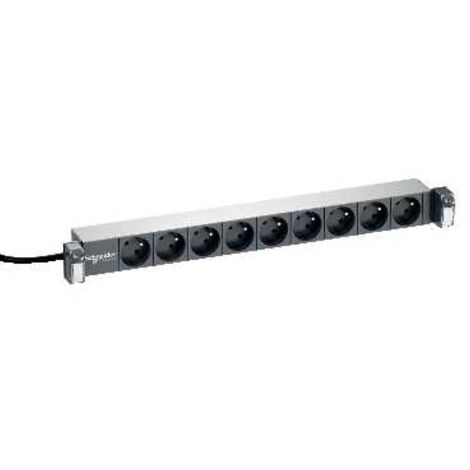 panneau alimentation 230v - 9 prises - schneider electric vdig161911