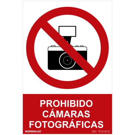 Panneau « Appareils photo interdits » (PVC 0,7 mm) 30 x 40 cm, éclairage normal