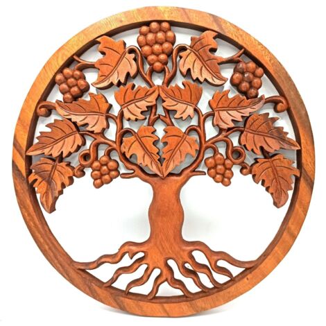 Panneau Arbre de Vie Raisins - 40 cm- Vendu par 1