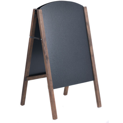 Panneau Ardoise publicitaire chevalet double face tableau à craie 45x41x80cm pour restaurant, hôtel, marché, événements