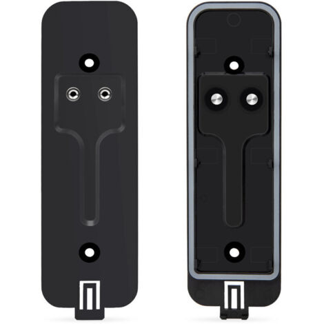 Panneau arrière de sonnette vidéo, plaque arrière de rechange Doorbell, Fond de sonnette de porte avec accessoires de montage, Support de sonnette vidéo/noir