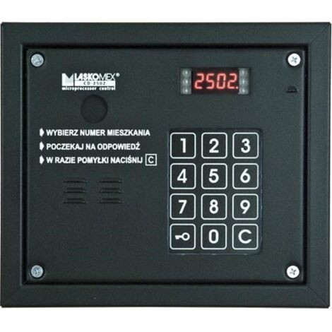Panneau audio noir Laskomex CP-2503R avec lecteur de clé RFID