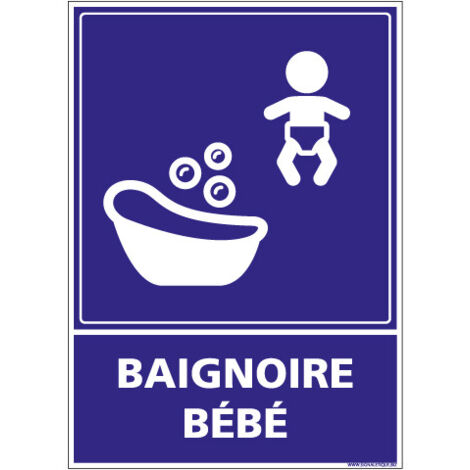 PANNEAU BAIGNOIRE BEBE (G1268) - Adhésif - 75 x 105 mm