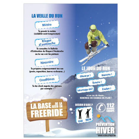 PANNEAU BASE DU FREERIDE (H0424) - Adhésif - 75 x 105 mm