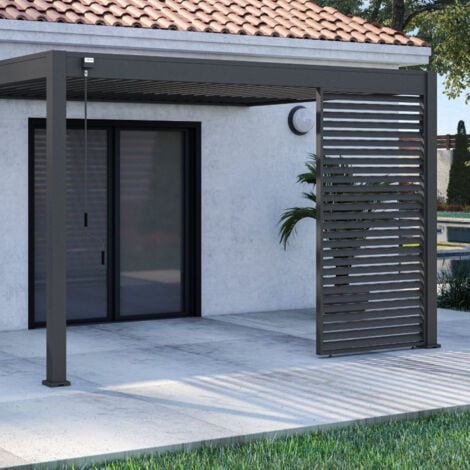 Panneau brise-vue horizontal 1,3M OMBREA VS - Anthracite