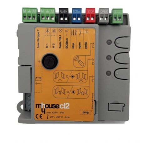 Panneau central avec boîtier de commande pour motorisations – Compatible avec NICE et Mhouse – Alimentation 230V – Remplacement d'origine