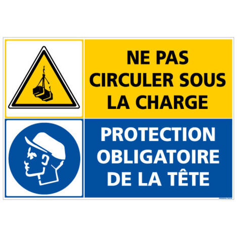 PANNEAU CHARGE SUSPENDUE - EPI OBLIGATOIRE (C1411) - Adhésif - 420 x 300 mm