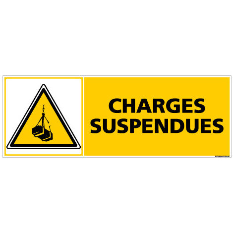 Panneau CHARGES SUSPENDUES (C0328) - Plastique PVC 1,5 mm - 210 x 75 mm