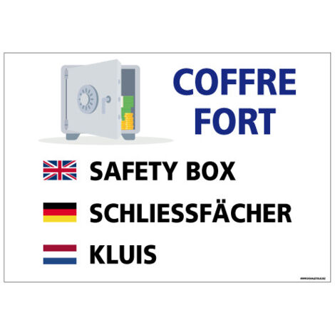 PANNEAU COFFRE FORT (H0300) - Adhésif - 630 x 450 mm