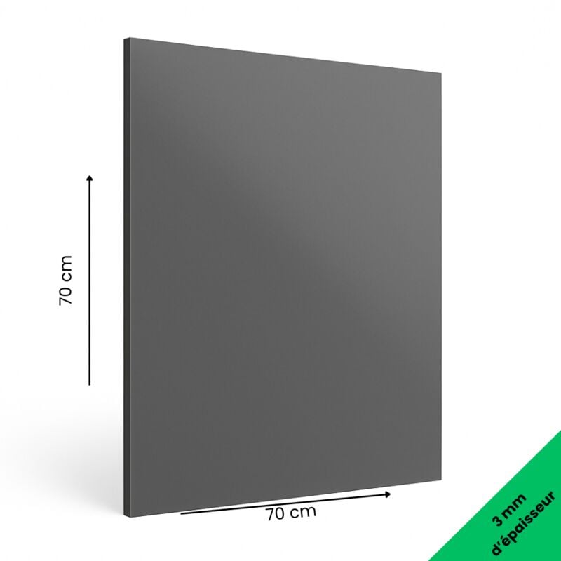 Panneau Composite Aluminium Couleur 3mm. Plaque Aluminium Composite. Plaque Alu - Gris - 700 x 700 mm