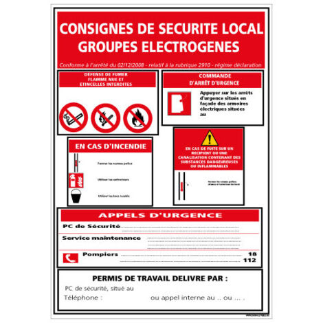 Panneau - Consignes danger électrique (A0584) - Plastique PVC 1,5 mm - 420 x 300 mm