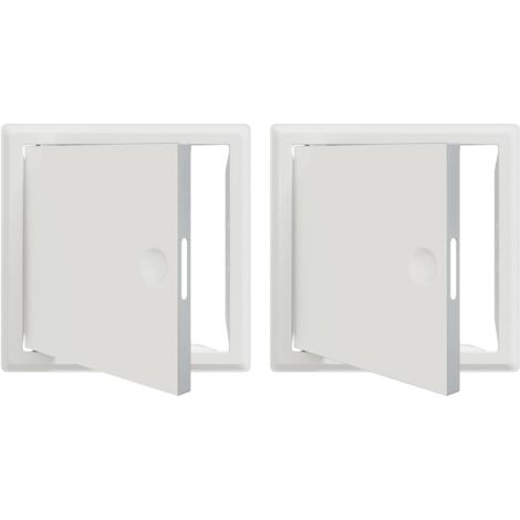Panneau d'Accès 2 pcs Blanc 20 x 20 cm Acier CFW281352