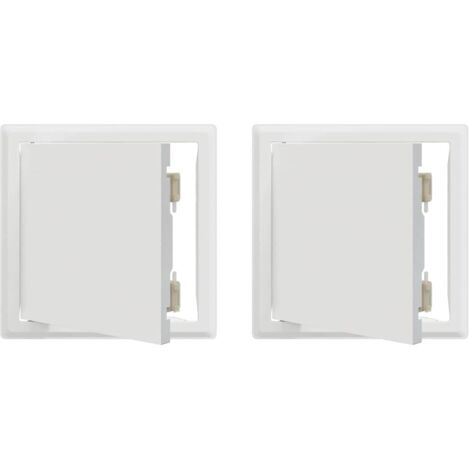 Panneau d'Accès 2 pcs Blanc 20 x 20 cm Acier CFW332528