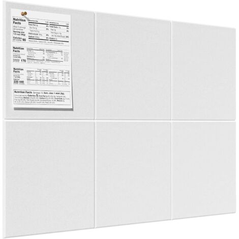 Panneau d'affichage en liège blanc, carrelage de feutre (lot de 6), feutre fixe pour panneaux de promotion en bureau