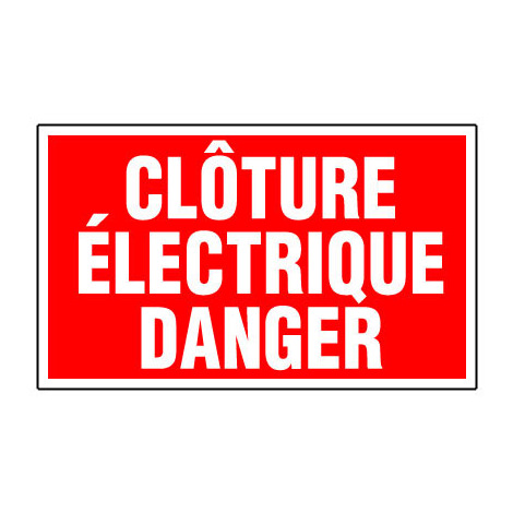 Panneau Danger cloture éléctrique - Rigide 330x200mm - 4160146