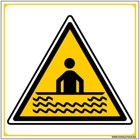 Panneau DANGER IMMERSION (C1346) - Adhésif - 350 x 350 mm