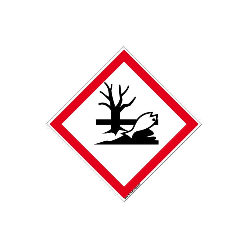 PANNEAU DANGER POUR LE MILIEU AQUATIQUE (SGH09) - Aluminium 2 mm - 450 x 450 mm