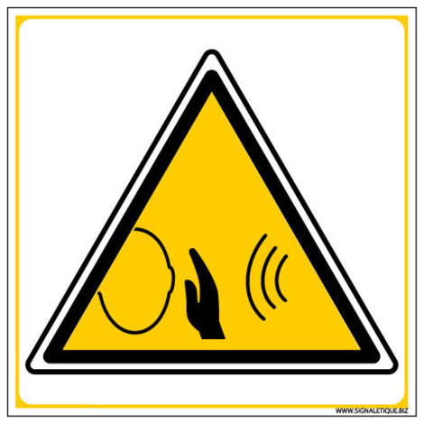 Panneau DANGER RAYONNEMENT OPTIQUE (C1329) - Adhésif - 125 x 125 mm