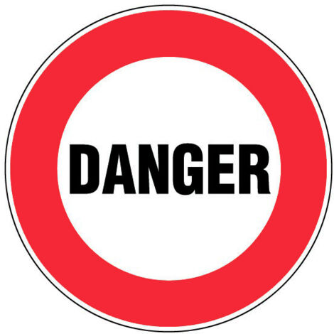 Panneau Danger (texte) - Rigide Ø300mm - 4062181