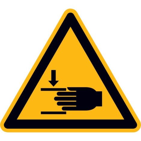 Panneau d'avertissement Alu RISQUE DE BLESSURES DES MAINS SL100mm