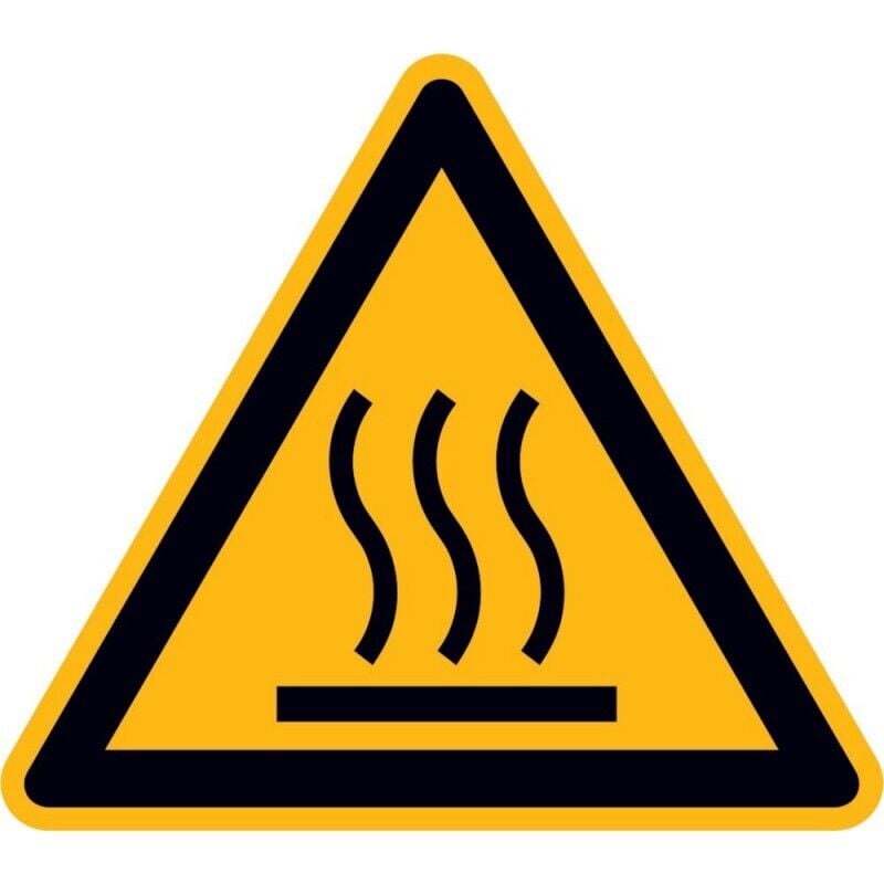 Panneau d'avertissement Alu Risque de brulures SL100mm