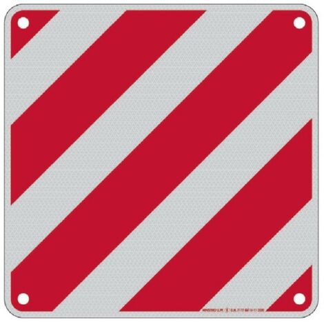 Panneau d'avertissement de charge en saillie en aluminium avec réflecteur cm.50x50 conformément à la loi - Exposition