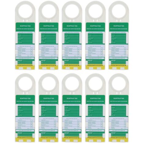 Panneau d'avertissement de verrouillage d'étiquette d'échafaudage, 10 pièces, pour la sécurité industrielle électrique et chimique