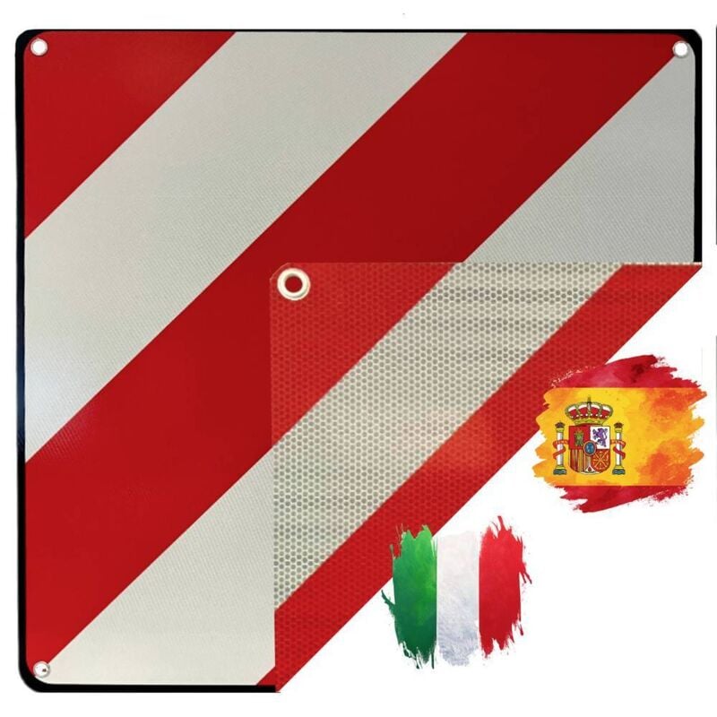 97605 Panneau d'avertissement 2-en-1 pour l'Espagne et l'Italie (l x l) 50 cm x 50 cm - IWH