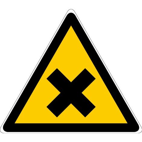 Panneau d'avertissements 100mm danger matières nocives ou irritantes - NOVAP - 4180243