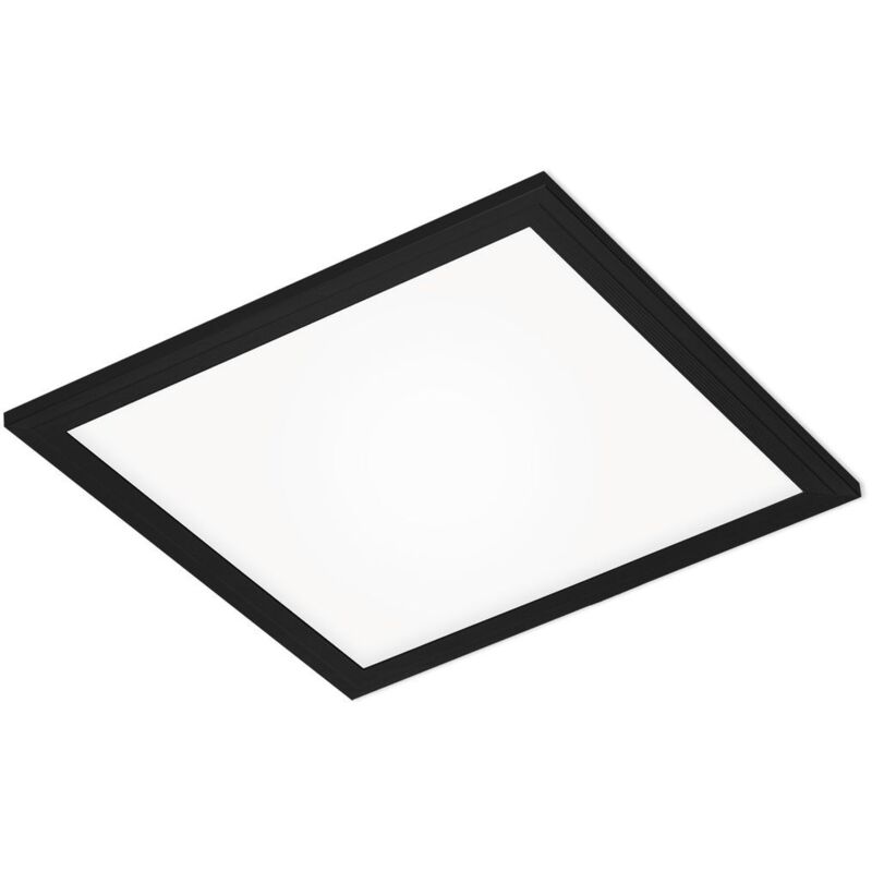 Panneau led Briloner leuchten simple, 12 w, 1300 lm, IP20, noir, plastique-métal, 29,5 x 29,5 x 5,5 cm