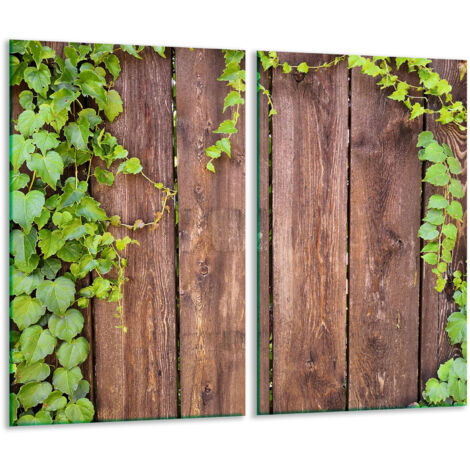 Panneau  dcouper en verre 2x 30x52 bois