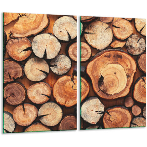 Panneau  dcouper en verre 2x 30x52 bois