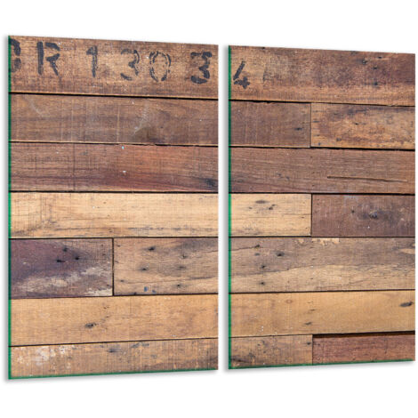 Panneau  dcouper en verre 2x 30x52 bois
