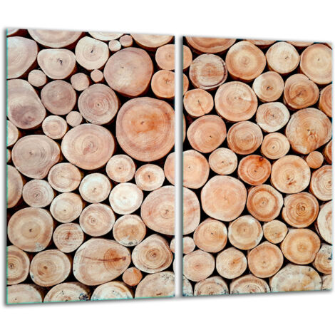 Panneau  dcouper en verre 2x 30x52 bois