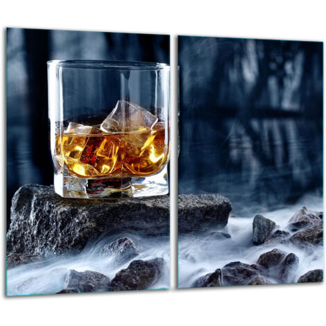Panneau  dcouper en verre 2x 30x52 boisson