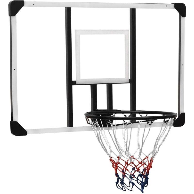 Panneau de basket-ball Transparent 106x69x3 cm Polycarbonate vidaXL598960