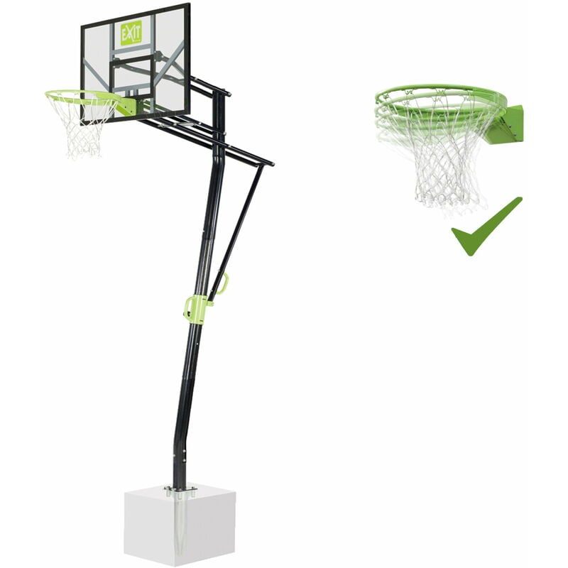 Exit Toys - Panneau de basket exit Galaxy pour fixation au sol et cercle dunk - vert/noir