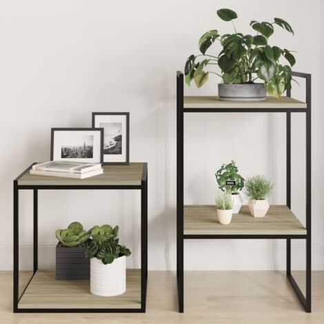 Panneau de bibliothèque 4 pcs-Étagère murale Chêne sonoma 40x40x1,5cm Aggloméré 558049