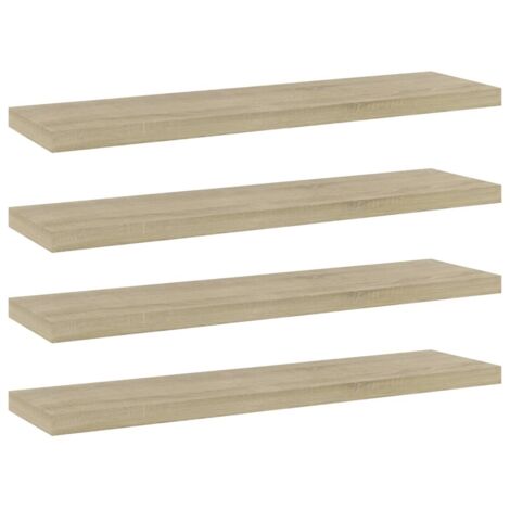 Panneau de bibliothèque 4 pcs-Étagère murale chêne sonoma bois d’ingénierie 106085