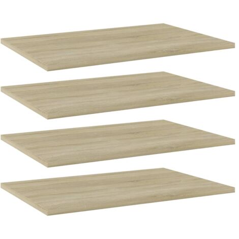 Panneau de bibliothèque 4 pcs-Étagère murale chêne sonoma bois d’ingénierie 986281