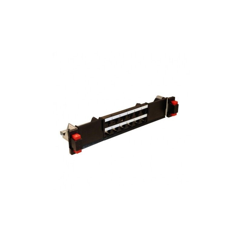 033799 Panneau de brassage LCS³ 10' droit 1U Cat 5e à 8 à équiper - 12 connecteurs - Legrand