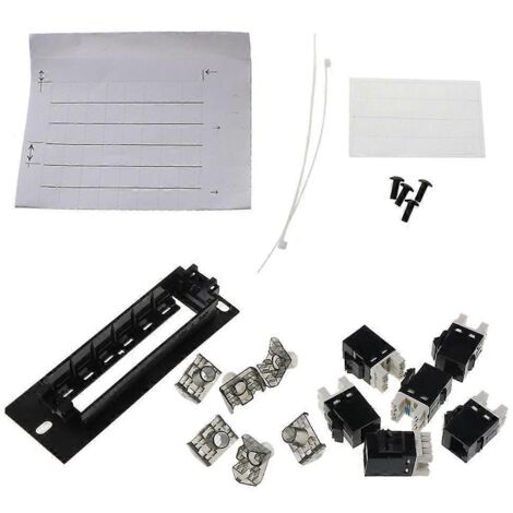 Panneau de brassage 6 ports non blindé pour câbles Ethernet RJ45 LAN