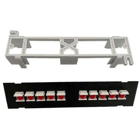 Panneau de brassage à 10 ports droit pour fibre optique FC, câble réseau RJ45 Ada