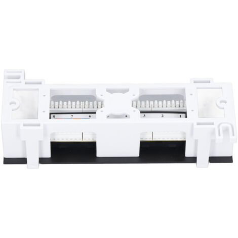 Panneau de brassage CAT6 8 ports, montage rack 19", câblage RJ45 norme 568A/B pour réseau